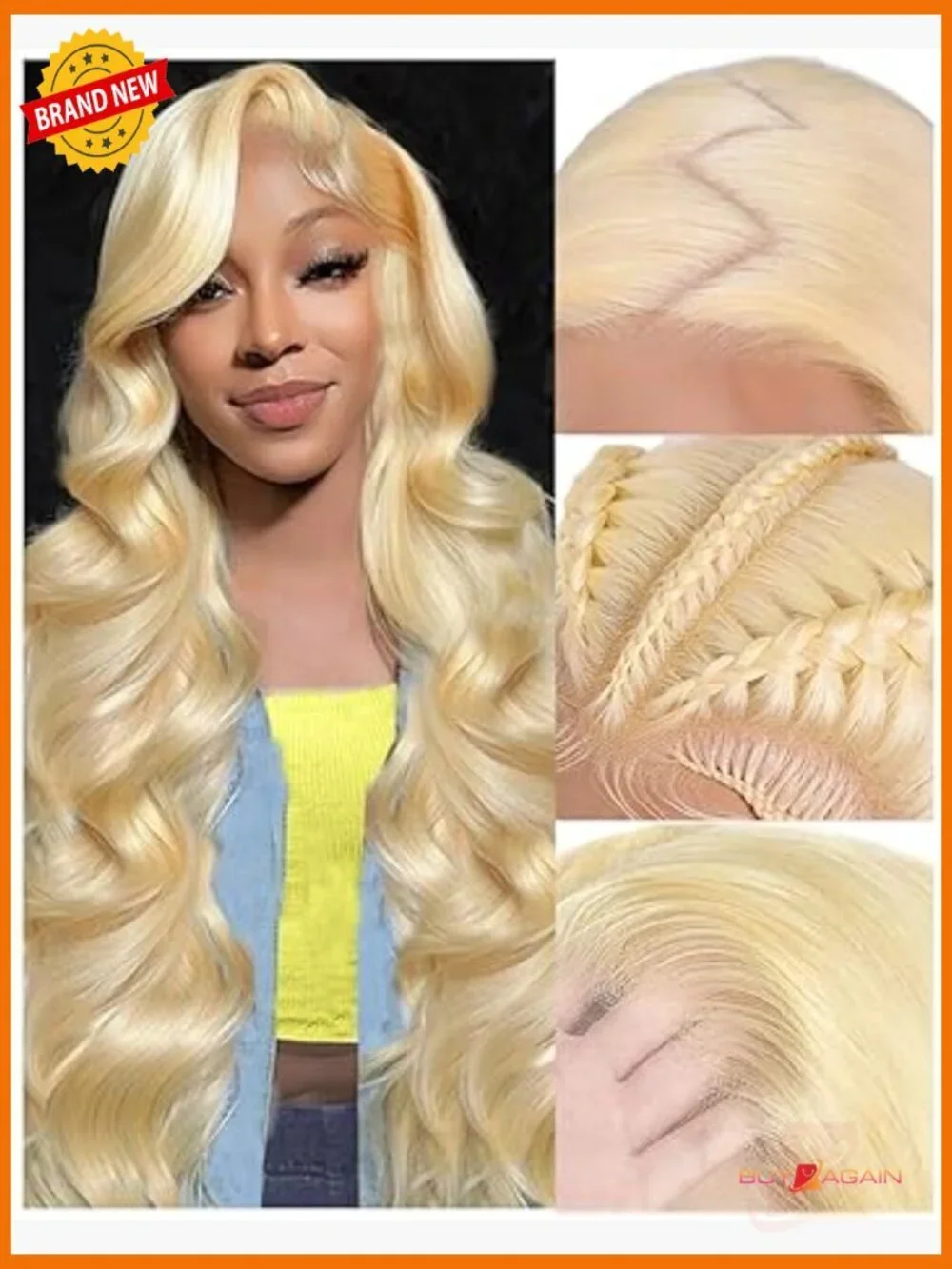 13x6 Lace Front Wig Human Hair 30 Inch 200 Density Body Wave HD Lace Wig